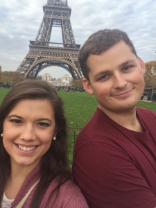 Hayley and Nick at the Eiffel Tower (Nick DeMichele)