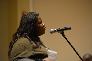 A student discusses potential actions the FSU community can take to provide a safe environment for all students. (TBL/Nick DeMichele)