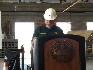 County Commissioner Bill valentine reads out the proclamation. (TBL/Nick DeMichele)