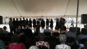 The Davis & Elkins College Appalachian Ensemble performing at the Compton Stage.