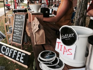 Clatter hosted a booth at this year's festival, serving coffee and tea to attendees. 