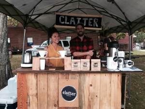 Elizabeth Carder, a barista at Clatter (left) and Josh Horevay, co-collaborator of Clatter (right).