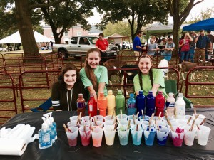 Members of the Capering Kids Goat Club. MaKenna Farris (left), Heidi Houser (middle) and Eden Houser (right)