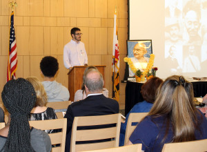 James Kirk, SGA President gave a historical look at International Peace Day