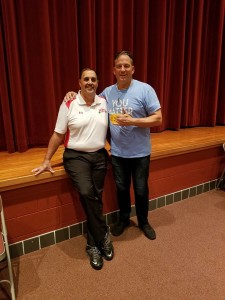 Petrocelli posing for a photo with Don Swogger, a faculty member at FSU. (photo from Petrocelli's Facebook page).