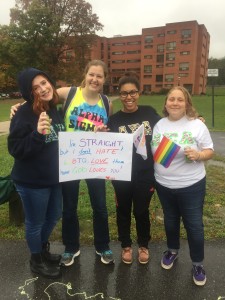 Rhiannon Ritenour, Mikaela Shelton, Bri Wilson, and Breanna Pusinsky before the march.