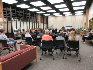 The audience for the banned books readings.