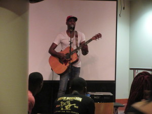 Levi Stephens during his acoustic set on the Loft Stage.