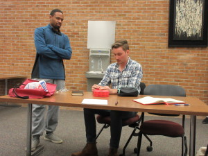 Herb Trice (Left) and Marshall Sandifer (Right) getting ready for the event to start.