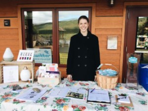 Essential Oil Enthusiast, Laura Nawiesniak showcases her Young Living booth as an Independent Distributor. 