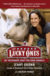 Brown's book, "The Lucky Ones: My Passionate Fight for Farm Animals". 