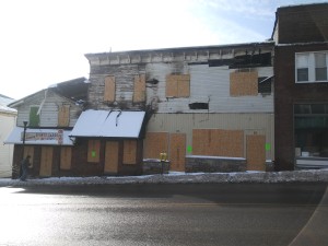 Across the Street View of Fire Damage TBL / Cassie Conklin