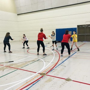 Participants in a Lacrosse Clinic TBL / Gwen Schemm