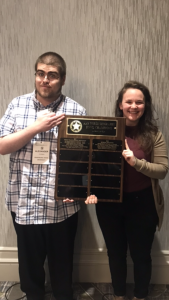 FSU Students Alexander Corbin and Cassie Conklin, members of the Mid-Atlantic Team that won the World Geography Bowl back-to-back