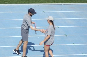 Tawney receives her first-place medal // Photo Courtesy of Bradley Vincent 