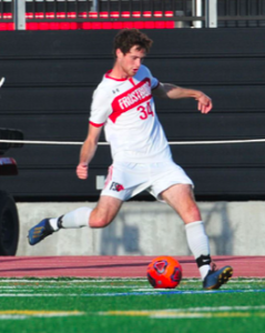 Geatz scores goal in 1-0 win over Wheeling University. 