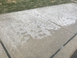 Sidewalks in Frostburg at 10:25 a.m on 12/13/2019.