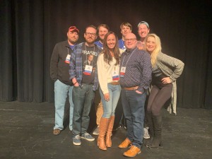 Visiting artists at the 2nd Annual Mountain Maryland Theatre Festival. Front: Bill Dennison, Jennifer Bonner, Justin Seward, and Kimberli Rowley. Back: Joshua Duguid, Austin Hueg, and Danny Durr.