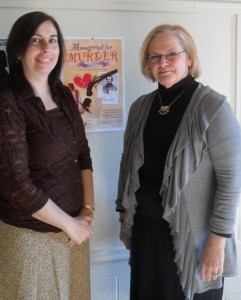 Mary Ann with Ann Buskirk prior a production of "Manuscript for Murder," a fundraiser for the Creative Writing Center held in 2011. | credit: FSU Creative Writing Center