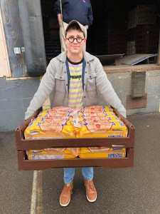 Local businesses and churches, like the Schmidt's Baking Company and Saint Paul's Lutheran Church, have donated to the Western Maryland Meal Response Team. Pictured here is Rhett Wolford picking up a donation.